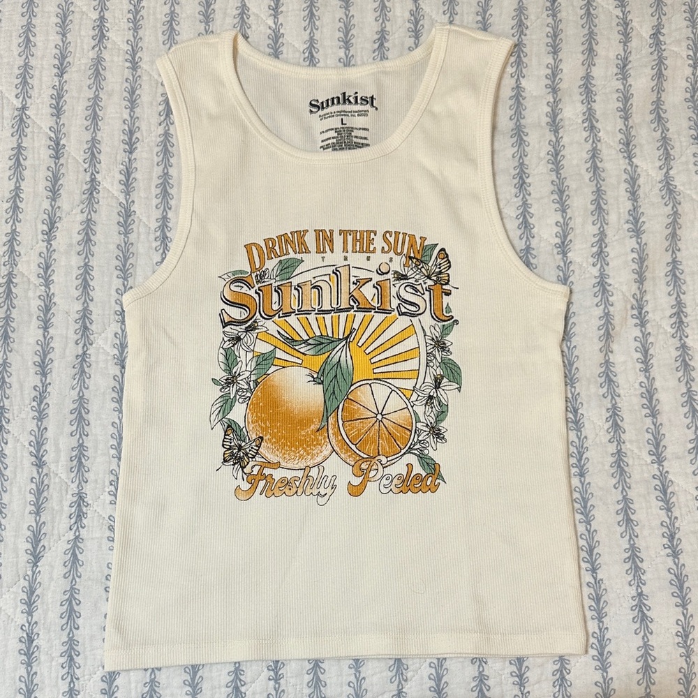 White Sunkist Tank Top